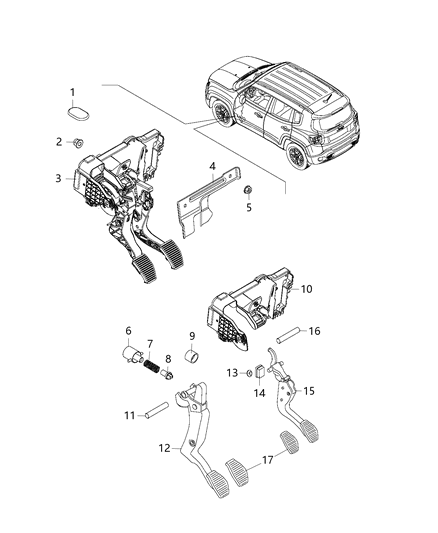2017 Jeep Renegade  Plug-Clutch Cable Routing Diagram for 68201765AA