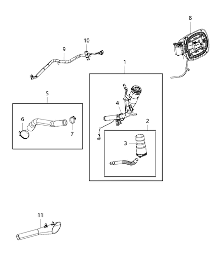 2019 Ram 1500  Clip-Tie Strap Diagram for 68373369AA