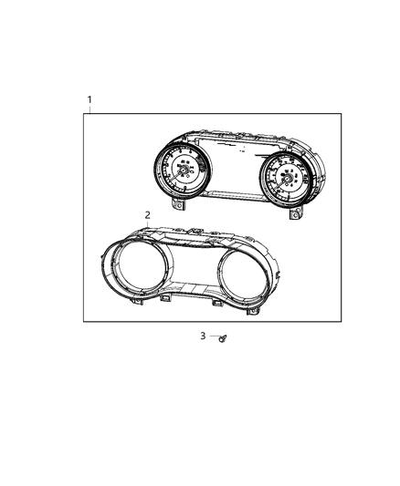 2021 Jeep Cherokee  Cluster-Instrument Panel Diagram for 68492655AC