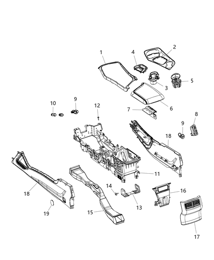 2019 Dodge Challenger  Connector-Hub Diagram for 68294075AB