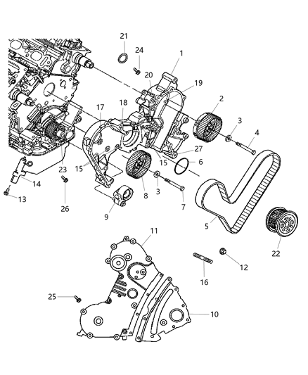 2007 Dodge Magnum  TENSIONER-Belt Diagram for 4892109AA