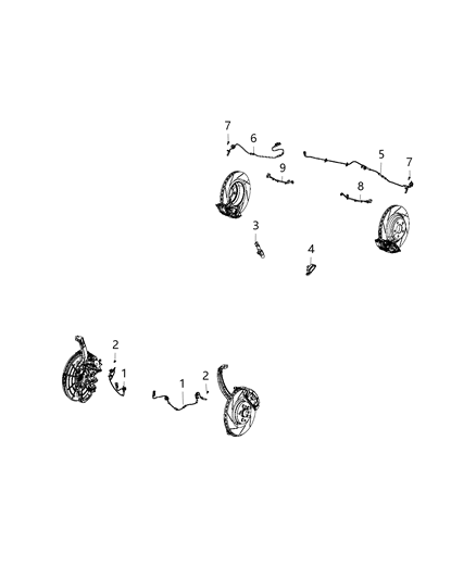 2020 Dodge Challenger  Sensor-Anti-Lock Brakes Diagram for 4779642AC