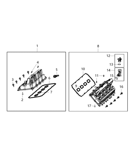2019 Jeep Grand Cherokee  Cover-Cylinder Head Diagram for 68186145AH