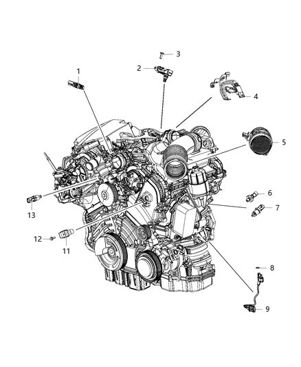 2014 Jeep Grand Cherokee  Bolt-HEXAGON FLANGE Head Diagram for 68147523AA