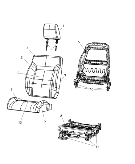2009 Dodge Nitro  Nut Diagram for 5175656AA