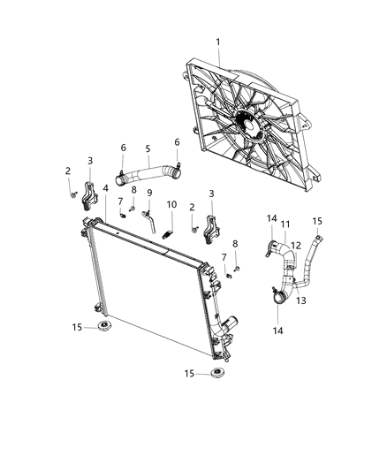 2020 Dodge Challenger  Hose-Radiator Inlet Diagram for 5181878AD