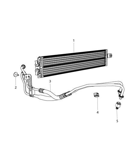 2019 Dodge Journey  Hose-Oil Cooler Pressure And Ret Diagram for 5058946AD
