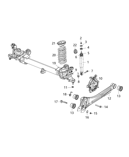 2020 Ram 3500  Arm-Lower Control Diagram for 68377468AD