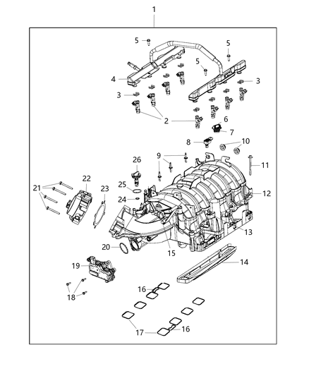 2020 Ram 3500  Manifold-Intake Diagram for 4627371AM