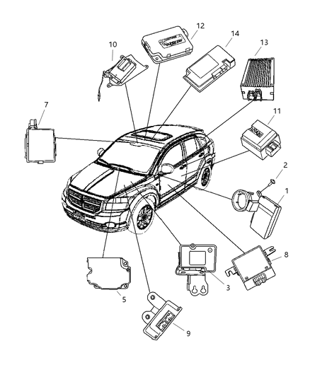 2007 Jeep Compass  Seal-ECU Coil Seal Diagram for 5189425AA