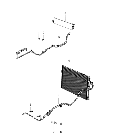 2017 Dodge Durango  Transmission Oil Cooler Diagram for 68232604AB