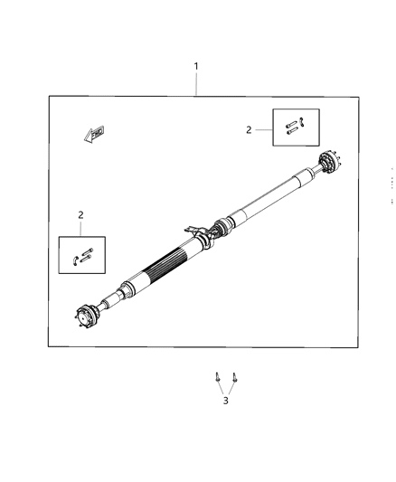 2019 Chrysler 300  Drive Shaft Rear Diagram for 68277442AD