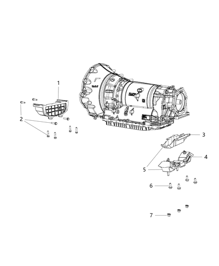 2017 Ram 1500  Bracket-Transmission Mount Diagram for 68152017AA