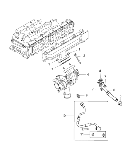 2015 Ram ProMaster 1500 Bolt-HEXAGON FLANGE Head Diagram for 68226960AA