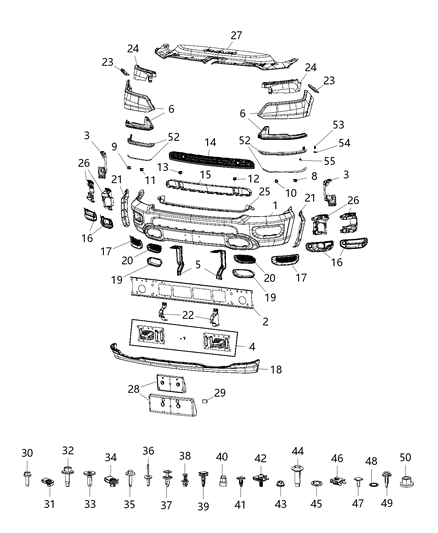 2019 Ram 1500  Nut-Hexagon Diagram for 6102398AA