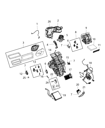 2019 Jeep Compass  Resistor-Blower Motor Diagram for 68350348AA
