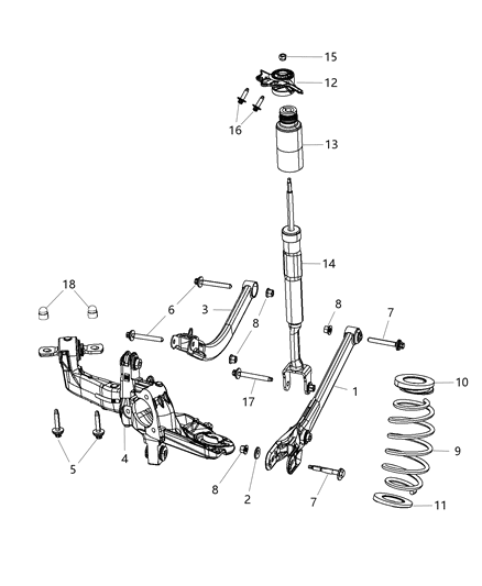 2015 Dodge Dart  *ABSORBER-Suspension Diagram for 5168074AD