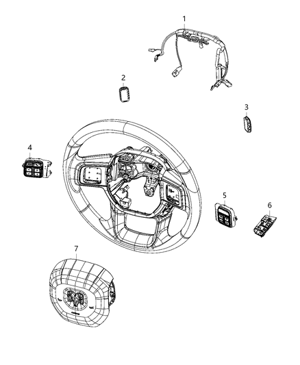 2020 Ram 3500  Wiring-Steering Wheel Diagram for 68449242AA