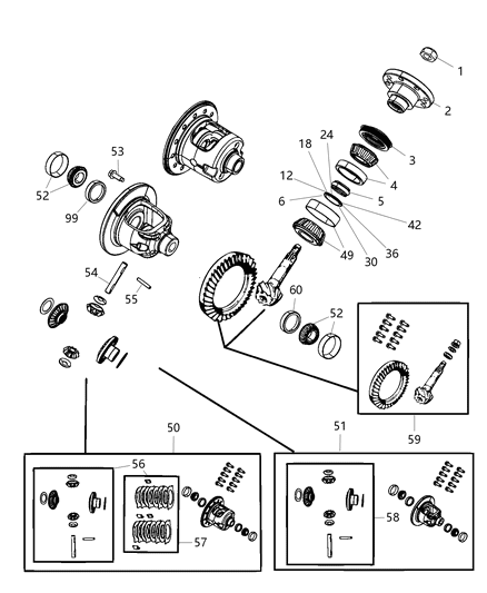 2019 Jeep Wrangler  Seal-Drive PINION Diagram for 68401310AA