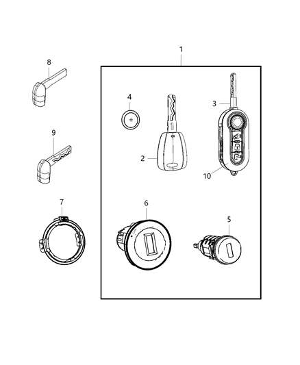 2021 Ram ProMaster 3500  Key-Blank Diagram for 68493348AA