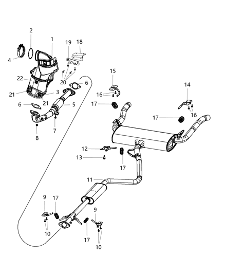 2014 Dodge Dart  ISOLATOR-Exhaust Diagram for 5147277AA