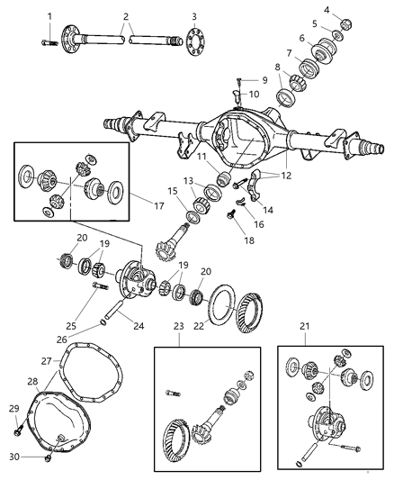 2003 Dodge Ram 2500  ADJUSTER-Differential Bearing Diagram for 5086908AA