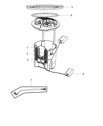 2008 Jeep Grand Cherokee  *Module-Fueltank-Diesel Diagram for 5175039AC
