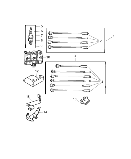 2005 Dodge Grand Caravan  Cable-Ignition Diagram for 5018394AE