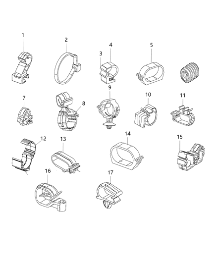 2020 Ram ProMaster 1500  Clip Diagram for 6510282AA
