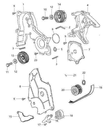 2003 Dodge Intrepid  TENSIONER-Belt Diagram for 4573347AB