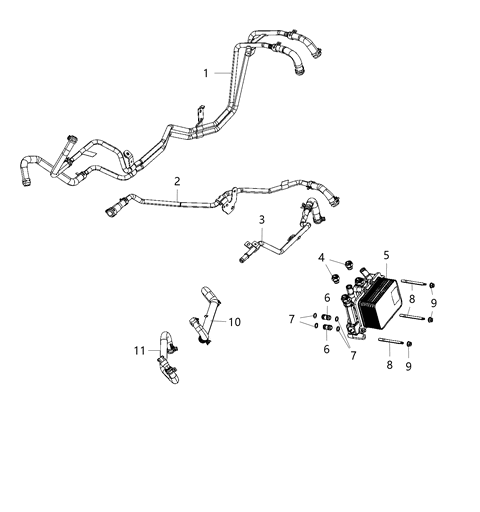 2021 Ram 1500  Hose-COOLANT Diagram for 68268580AB