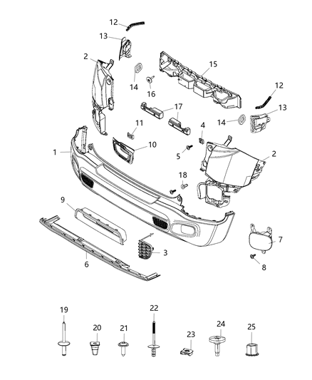2017 Jeep Renegade  Rivet Diagram for 68270218AA