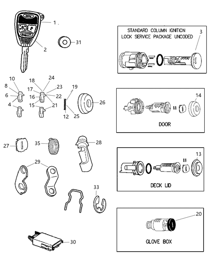 2006 Dodge Charger Key-Blank With Transmitter Diagram for 5179512AA