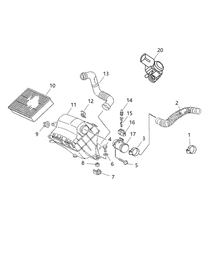2006 Dodge Sprinter 3500  Filter-Air Diagram for 5103554AA