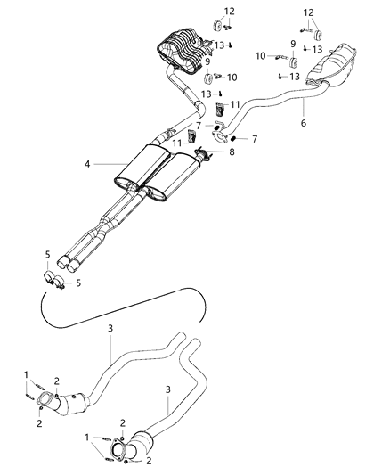 2020 Chrysler 300  MUFFLER-Exhaust Diagram for 68274677AB