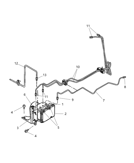 2003 Chrysler Sebring  Bolt-Hydraulic Control Unit Diagram for 4882651