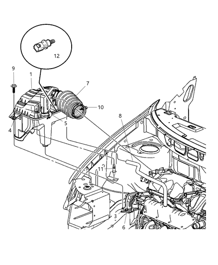 2004 Chrysler Town & Country  Hose-CRANKCASE Vent Diagram for 4781264AB