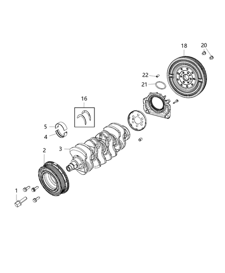 2019 Jeep Renegade  DOWEL Pin Diagram for 68297361AA