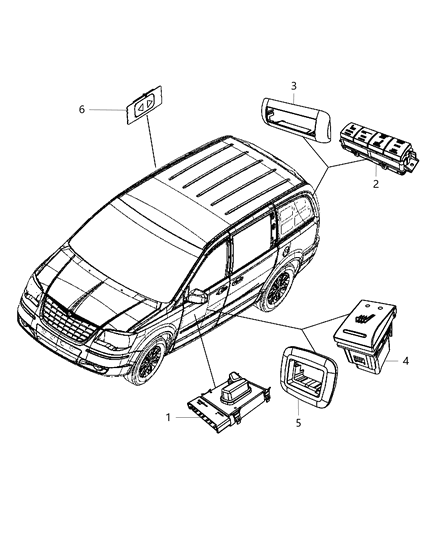 2013 Chrysler Town & Country  Switch-Heated Seat Diagram for 68110968AB