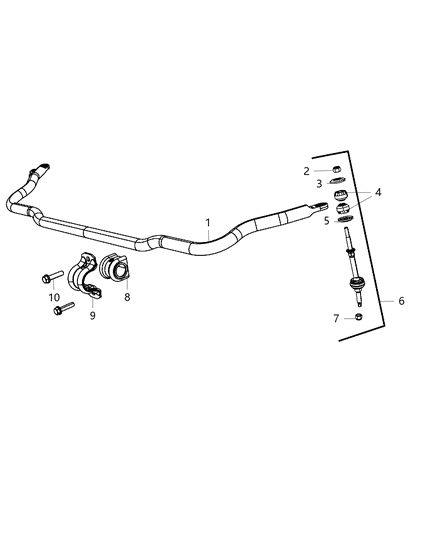 2014 Ram 1500  Link-STABILIZER Bar Diagram for 5170290AD