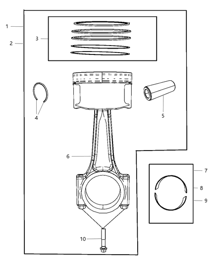 2011 Jeep Grand Cherokee  Piston Diagram for 5184503AF