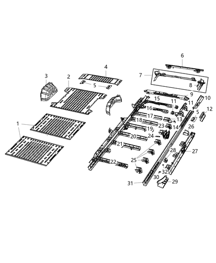 2021 Ram ProMaster 3500  Bracket-Parking Brake Cable Diagram for 68100562AA