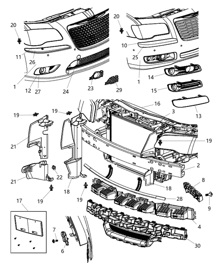 2012 Chrysler 300  Plate Kit Diagram for 68086345AA