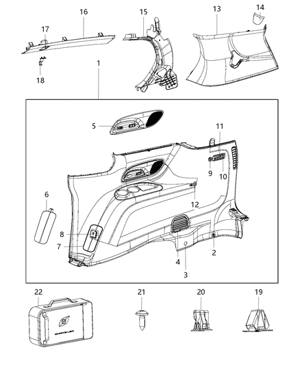 2020 Chrysler Pacifica  Bezel-Switch Diagram for 6NN86DX9AA