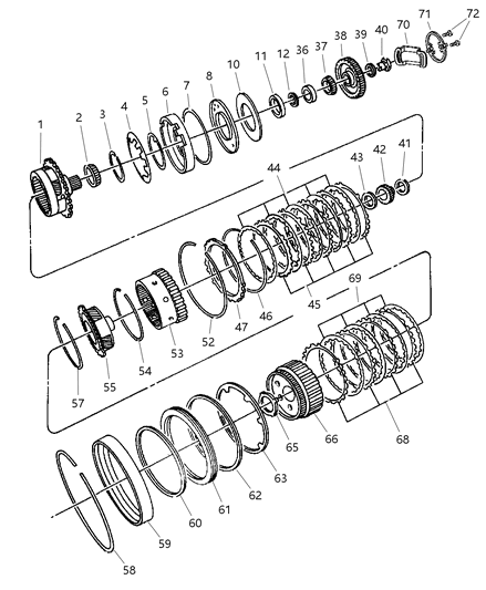 2003 Dodge Neon  Gasket-Clutch RETAINER Diagram for 4800253AA