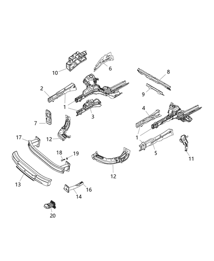 2015 Ram ProMaster City Screw-HEXAGON FLANGE Head Diagram for 6106253AA