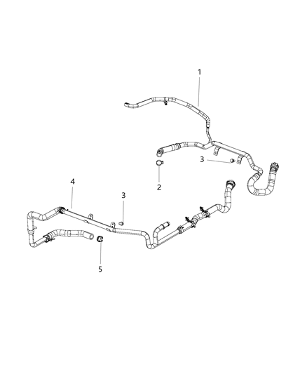 2015 Chrysler 200  Hose-Heater Supply Diagram for 68104966AB