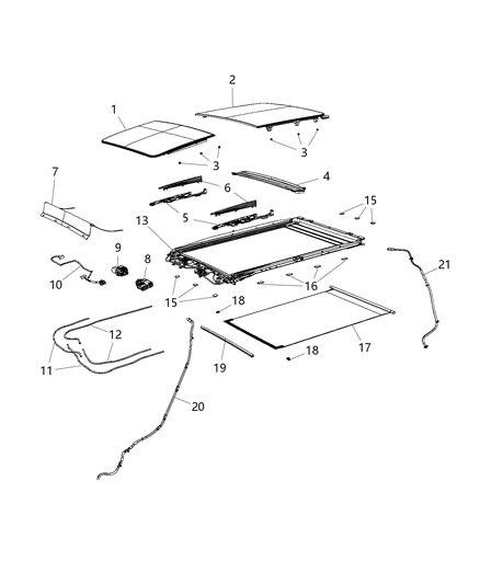 2016 Chrysler 200  Hose-SUNROOF Drain Diagram for 68172546AF
