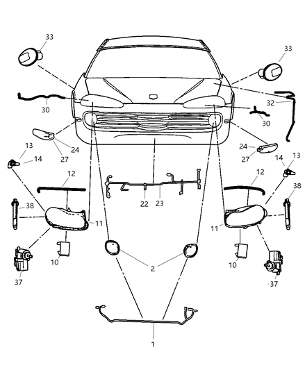 1999 Chrysler 300M  Screw-Large Round Washer Head Diagram for 6505760AA