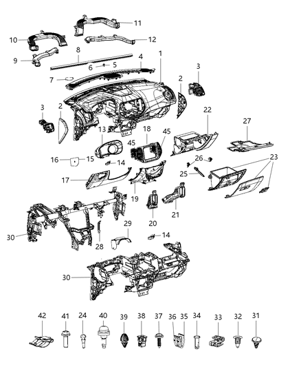 2018 Jeep Compass  Clip Diagram for 6510313AA